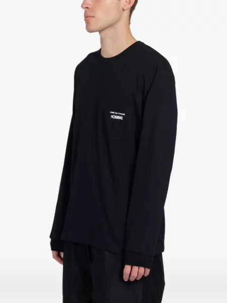 Тениска Comme Des Garçons Homme с принт черно
