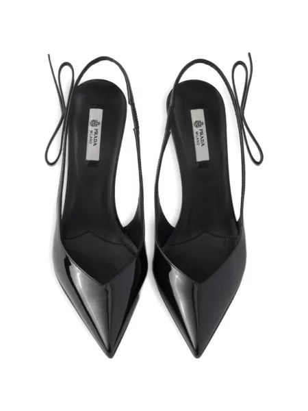 Pantofi cu toc Prada slingback negru
