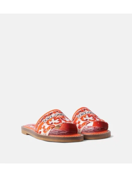 Gyerek szandál Dolce&gabbana narancsszínű