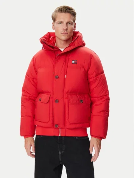 Tommy Jeans Zimska jakna crvena
