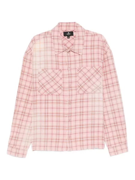 Kostkovaná košile Represent růžová