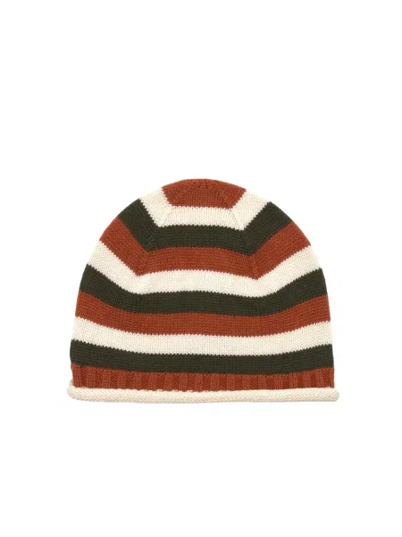 Pull&Bear Căciulă Gorro maro coniac / oliv alb