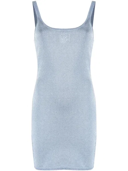 Rochie mini Alexander Wang tricotate scurtă de costum albastru
