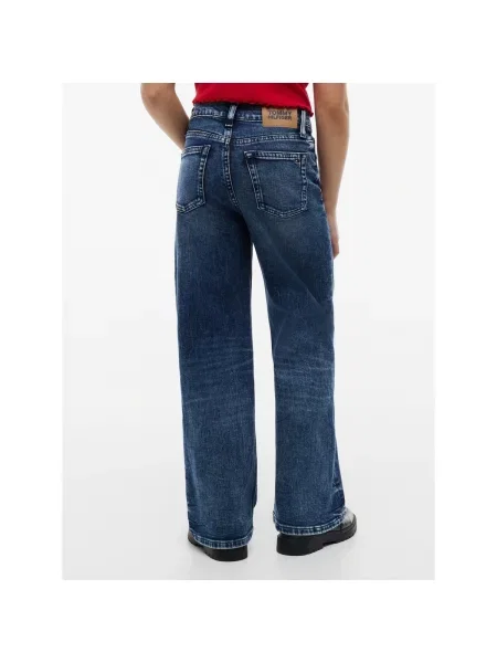 Džínsy so strihom ku čižmám Tommy Hilfiger modrá