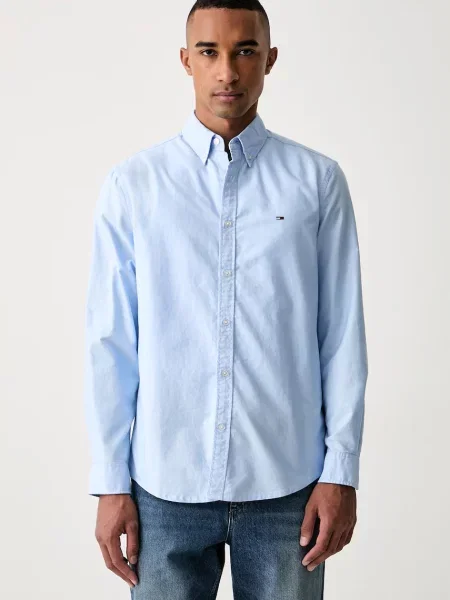 Tommy Jeans Cămașă oxford albastru