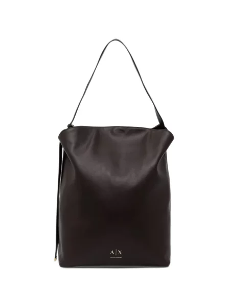 Geantă Armani Exchange cu imagine maro