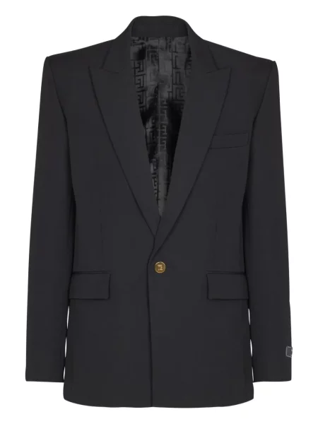 Geacă Balmain de lână negru