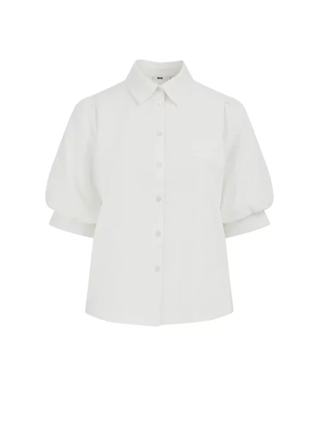 WE Fashion Bluză murdar alb