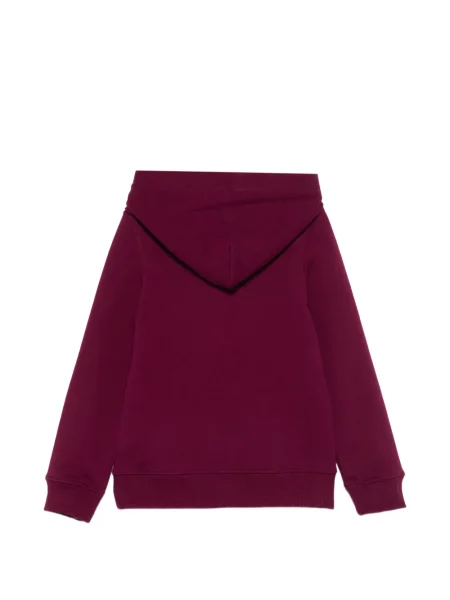 Bluza z kapturem dziecięca Calvin Klein fioletowa