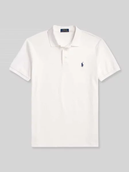 Koszulka polo o kroju regular fit z mieszanki bawełny Polo Ralph Lauren biała