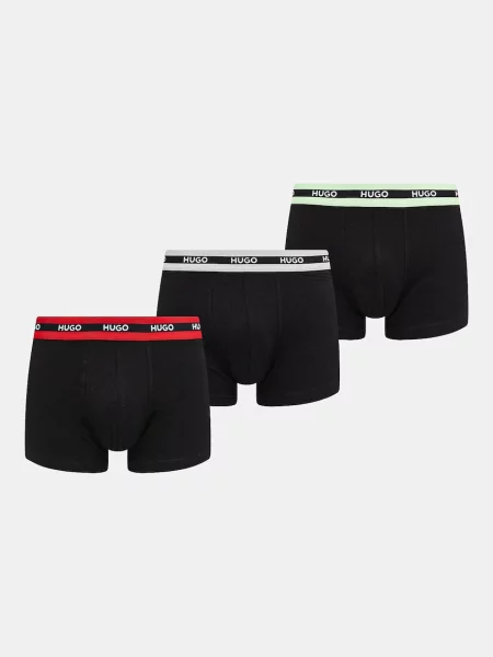 HUGO přiléhavé boxerky s TRIPLET PLANET černé