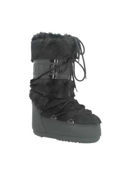Moon Boot Căptușite bocanci ICON FAUX FUR negru