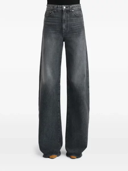 Blugi cu picior larg Khaite stretch gri