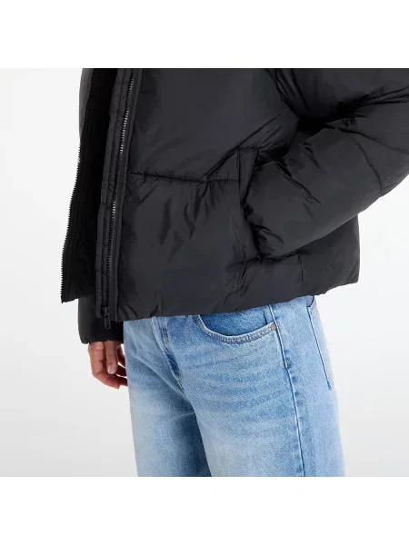 Μπουφάν Urban Classics Ladies Hooded Collar Puffer Jacket Black XS μαύρο