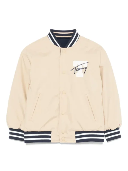 Kurtka bomber dziecięcy Tommy Hilfiger beżowy
