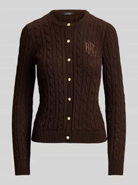 Kardigan rozpinany o kroju slim fit z mieszanki bawełny i Lauren Ralph Lauren