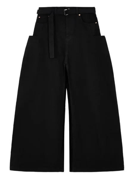 Fustă din denim Sacai negru