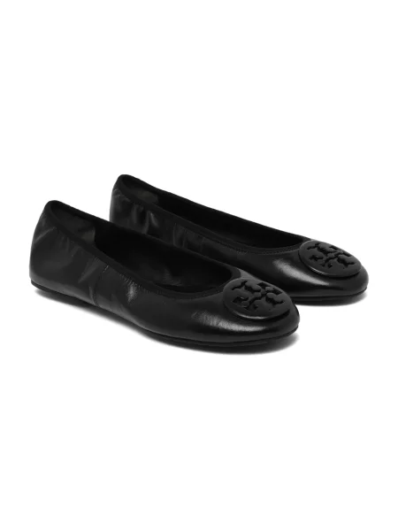 Balerinki Tory Burch skórzane czarne