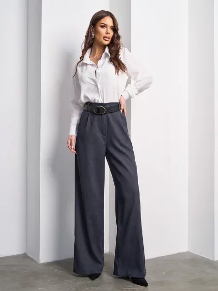 Штани палаццо ISSA Plus сірий