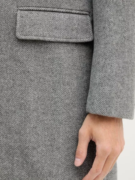 Шерстяное пальто Trussardi серое