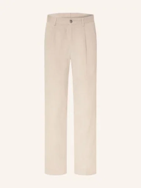 Strellson Spodnie Garniturowe Tomeo O Kroju Regular Fit Z Sztruksu weiss