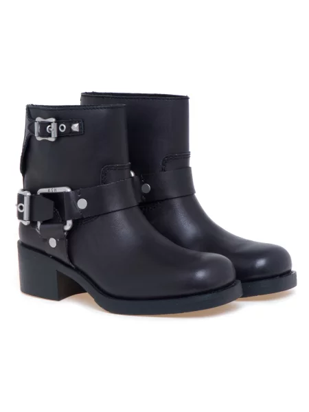 Buty do kostki Ash skórzane czarne
