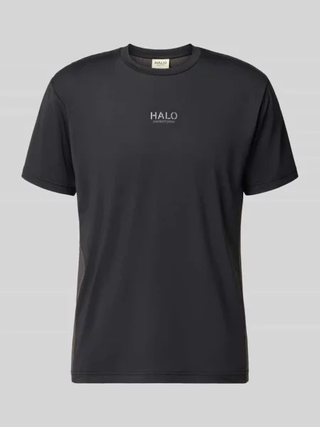 T-shirt z logo model DIVISION' Halo czarna