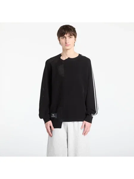 Trening Y-3 cu dungi tricotate alb