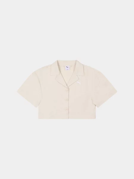 Сорочка PUMA Wardrobe Ess Cropped Shirt комбінований верх білий