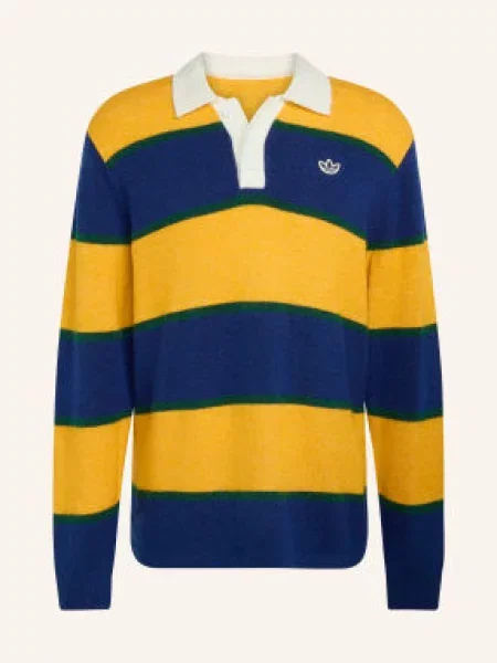 Adidas Originals Dzianinowa Koszulka W Stylu Rugby blau granatowa