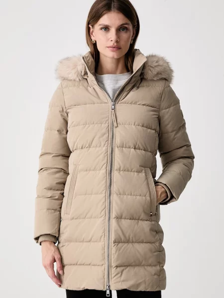 Tommy Hilfiger geacă cu puf pentru femei bej