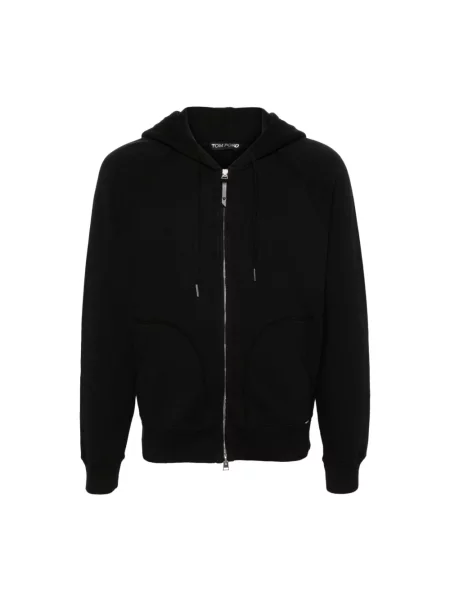 Sweter Tom Ford z kapturem z logo czarny