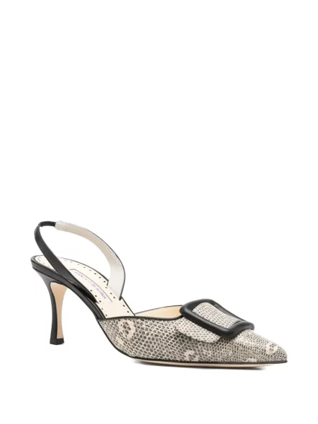 Pantofi cu toc Manolo Blahnik gri