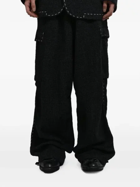 Pantaloni cargo Y's cu model pepito negru