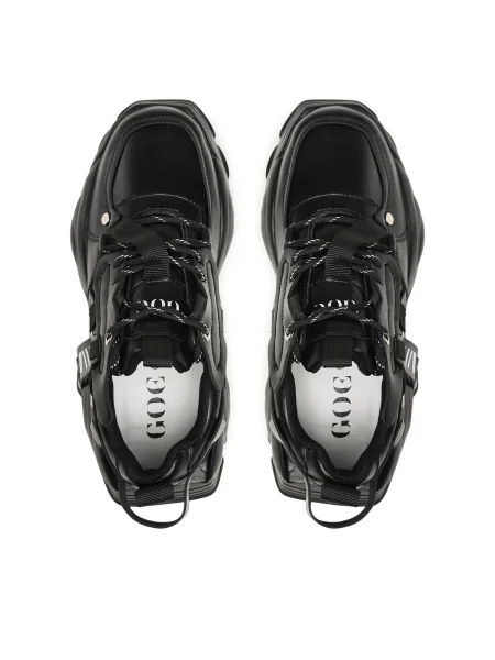 Кожени маратонки GOE черно