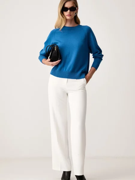MM by Max Mara női gyapjú pulóver MMLVIRGOLA kék