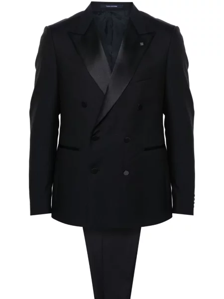 Oblekový jednořadý oblek Tagliatore černý