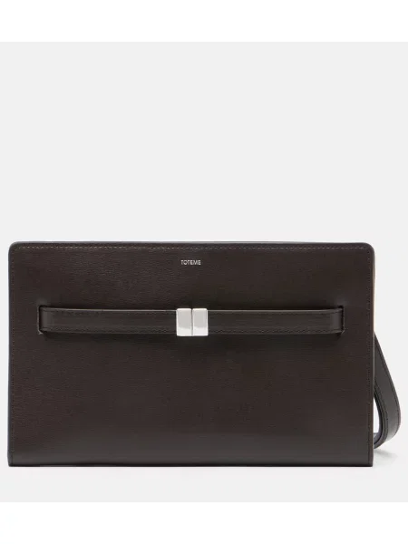 Geanta de piele Toteme din piele maro