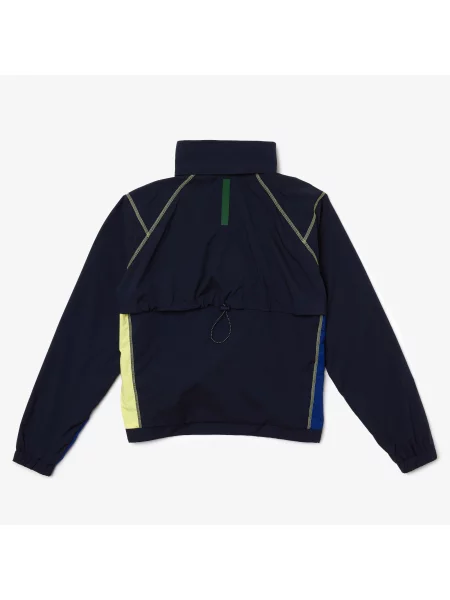 Lacoste Sweter Z Kolorowymi Akcentami granatowy
