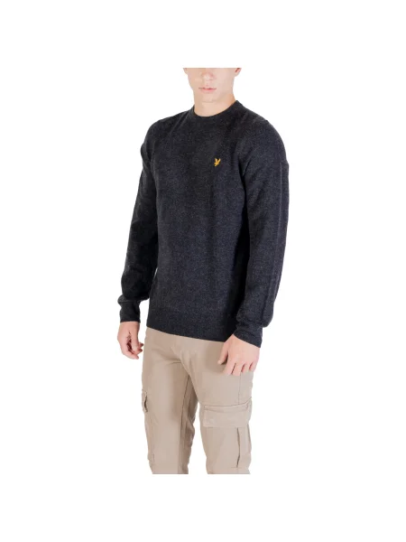 Sveter Lyle & Scott lopatkový krk čierna