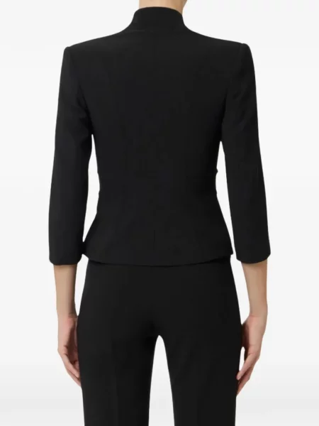 Marynarka Elisabetta Franchi z dekoltem w serek na sprzączkę czarna