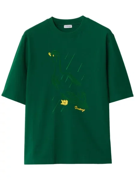 Риза Burberry бродирана зелено