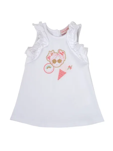 Rochie copii Lili Gaufrette alb