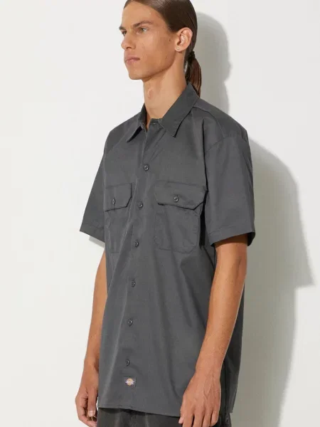 Dickies camasa barbati cu guler clasic regular gri