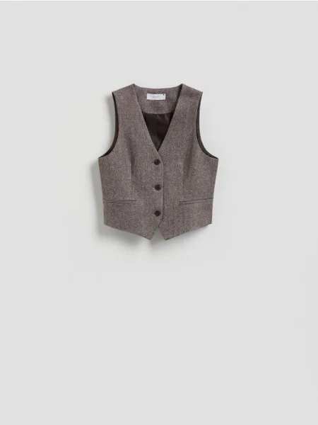 Reserved Garniturowa kamizelka brązowy