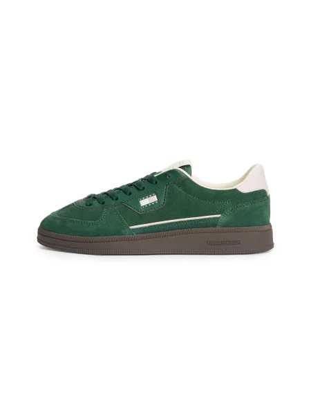 Tommy Jeans Rövid szárú sportcipők The Greenwich Edge / piszkosfehér zöld