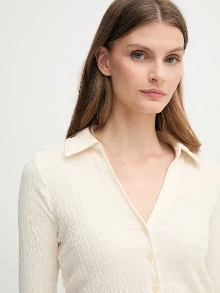 Классическая ошейниковый рубашка Dkny бежевая