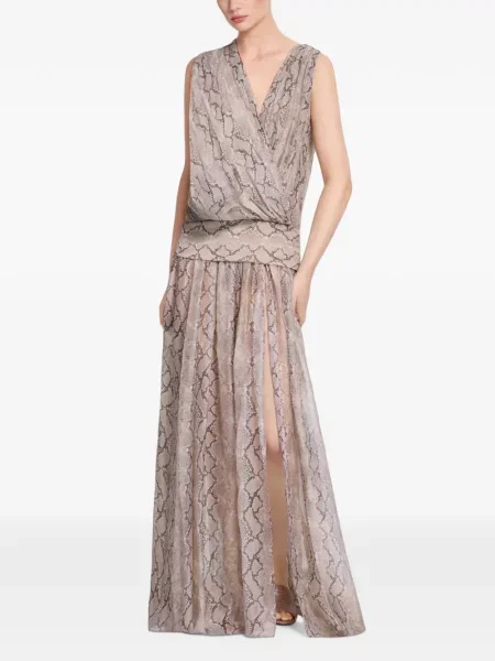 Rochie maxi Elie Saab de mătase cu imagine