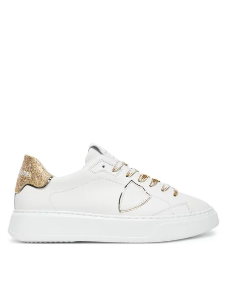 Sneakersy Philippe Model skórzane do tenisa białe
