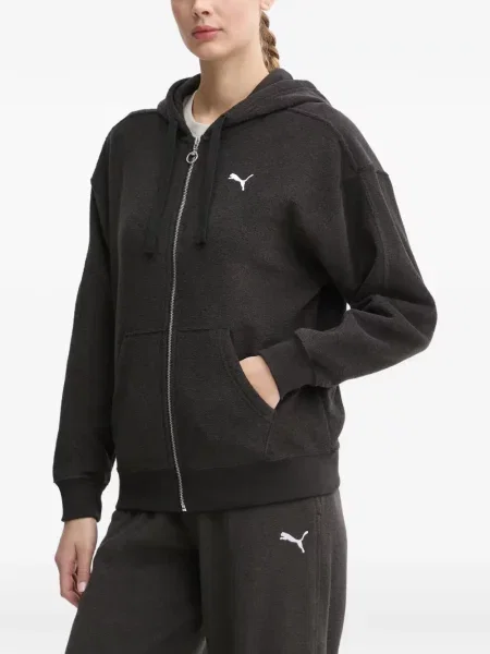Hanorac cu glugă Puma cu broderie negru